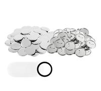 100Sets Blank Metal Badge Button Parts 25mm/32mm/37mm/44mm DIY Round Pin Supplies For Art Crafts Making Iron-Base Badges Multipurpose(25mm)