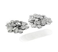 100Sets Metal Badge Pin Button Maker Parts 25/32/37/44/58mm Blank for DIY Making Press Machine Supplies for Personalized Crafts(58mm,100Sets Frosted Base)