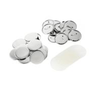 100Sets Metal Badge Pin Button Maker Parts Blank Badge Button Parts For Art Crafts Making Iron-Base Multipurpose(100pcs-37mm)