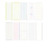 100Sheets Decorative Note Paper 5x14cm Creative Memos Sheet Pocket Notepads for Scrapbooking Journal Craft Project Adhesive Craft Paper