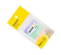 100Sheets Repositionable Colored Adhesive Labels Adhesive Note Book Page Markers for Planner Notebook Journal 44x12mm Fade Resistant Tabs