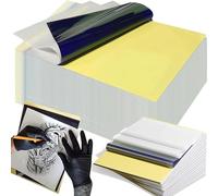 100Sheets Thermal Transfer Paper for Tattooing Artists Carbon Backed Tracing Sheet High Contrast Lines for Complex Design Replication Tattooing Stencil Sheets