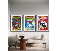 100th 200th 300th Edition Spider Man Comic Cover Prints (A1 Unframed)