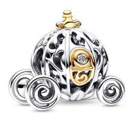 100th Anniversary Princess Cinder ella Carraige Charm 925 Sterling Silver Pendant Charm Compatible with Pandora Charms,and Many Other UK Charm Bracelets.