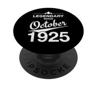 100th Birthday 100 Year Old Born in October 1925 Vintage PopSockets Adhesive PopGrip