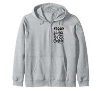 100th Birthday Classic 100 Fueled By Coffee Age One Hundred Zip Hoodie