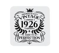 100th Birthday Gift for Men Vintage 1926 Aged to Perfection Printed Coaster Present for 100 Year Old Etched Printed Placemat (Printed Coaster)