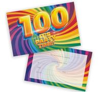 100th Birthday Party Invitations Women and Men, Now It's Party Time 28 Pack