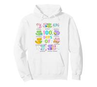 100th Day Of School Bookish Axolotl Teacher Student Kids Pullover Hoodie