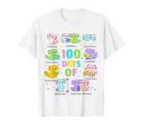 100th Day of School Bookish Axolotl Teacher Student Kids T-Shirt