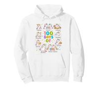 100th Day Of School Bookish Unicorn Reading Day Kids Girls Pullover Hoodie