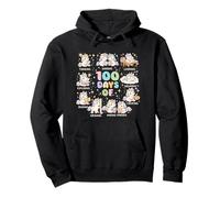 100th Day Of School Bookish Unicorn Reading Day Kids Girls Pullover Hoodie