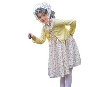 100th Day Of School Kids Old Lady Costume Girls Granny Dress Childrens Carnival Attire For School Events Kids Grandma Costume For Stage Shows And Themed Parties