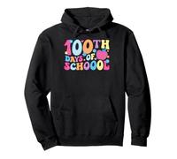 100th Day Of School Teacher Kids Boys Cute Groovy Pullover Hoodie