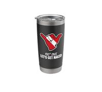 100th Dive for Divemaster | Funny Scuba Diving Stainless Steel Insulated Tumbler