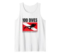 100th Dive Gift Scuba Diving Diver Tank Top