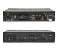 100V 240W 4 Zone Mixer Amplifier 8Ohm Speaker Splitter Rack Mount USB FM Tuner