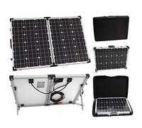 100W 12V Photonic Universe Portable Folding Solar Charging kit with Protective case and 5m Cable for a Motorhome, Caravan, Campervan, Camping, car, Van, Boat, Yacht or Any Other 12V System
