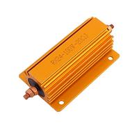 100W 20 Fixed Resistors Ohm Gold Tone Chassis Mounted Aluminum Shell Single Resistors Clad Resistor AMNzOgOdL