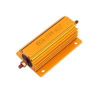 100W 4 Fixed Resistors Ohm Gold Tone Chassis Mounted Aluminum Shell Single Resistors Clad Resistor Specialised accessories
