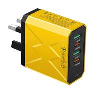 100W 4Port USB C Charger, Multi-Device Fast Charging Wall Chargers, Adapter 4 In1 Mulit Plug, Digital display Cable for Diverse Mobile Phone