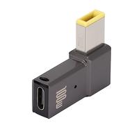 100W 5A PD Adapter Right Angle, L-Shape Slim Tip Adapter USB Type-C PD Adapter USB C Rectangular Power Charger PD Charge Converter Compatible with LenovoThinkPad Series