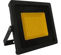 100W Amber LED Slimline Floodlight, Waterproof Outdoor Light, IP65 Rated Light for Large Gardens & Commercial Effect Lighting, Energy-Efficient Rating, 800W Equivalent with 120-Degree Beam Angle