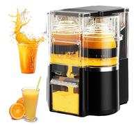 100w Electric Double Citrus Juicer, Wireless Juice Machine With 2 * 1500mAh Battery & 8-blade Pulp Groove, Double Large Caliber Design Electric Juicers For Commercial Home black