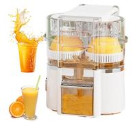 100w Electric Double Citrus Juicer, Wireless Juice Machine With 2 * 1500mAh Battery & 8-blade Pulp Groove, Double Large Caliber Design Electric Juicers For Commercial Home white