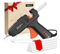 100W Fireproof Hot Glue Gun, Full Size Heavy Duty | Dual Power 100W/60W with 15pcs Large Glue Sticks 7/16", Fast Preheating Kit for Crafts, Arts, DIY & Quick Home Repairs