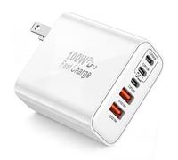 100W GaN USB C Charger Block,5-Port Type C Wall Charger Fast Charging, PD Power Adapter+QC Plug Multiport Type C Box Brick Cube Compatible with Apple iPhone 17 Air 16 15 14 13 12 Pro Max,MacBook,iPad