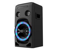 100W Home Stereo System with CD Player, FM Radio, Bluetooth, AUX in/USB in, Karaoke Function, Earphone Jack, LED Lights, Remote Control Included
