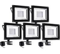 100W LED Flood Lights Outside, PIR Sensor Security Lamp Fixtures, 8000 Lm 3200K Warm White Work Lighting, IP65 Waterproof Garden Wall Light for Outdoor Roads (Color : 5