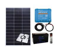 100w Mono Solar Panel Kit With 10A Victron Energy MPPT Smart Charge Controller, Lithium Battery