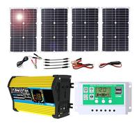 100W Monocrystalline Solar Panel Kit with 6000W Inverter for RV, Camping, and Boat - Portable Off-grid Power System