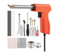 100W Plastic Welding kit, 2-in-1 Plastic Soldering Iron kit & Soldering Gun, 2 Adjustable Modes with 5 Soldering Tips,40 Soldering Rods for Car Bumper Surface Repair