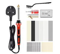 100W Plastic Welding Kit, 2 in 1 Plastic Welder & Soldering Iron Gun Kit, 56PCS Welding Welding Rods,Soldering Tips,Patch Net,Wire Brush,Temperature Control, Bumper Repair Kit for Plastic Crack Repair