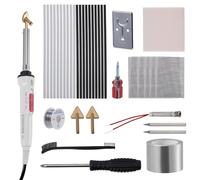 100W Plastic Welding Kit, 2-in-1 Plastic Welder & Soldering Iron Kit, 3-Speed Adjustment Temp Soldering Kit with 40pcs Rods, 5 Soldering Tips, Surface Repair Tool for Car Bumper,Dashboard (White)