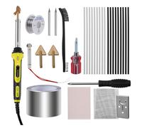 100W Plastic Welding Kit, 2-in-1 Plastic Welder & Soldering Iron Kit, 3-Speed Adjustment Temp Soldering Kit with 40pcs Rods, 5 Soldering Tips, Surface Repair Tool for Car Bumper,Dashboard (Yellow)