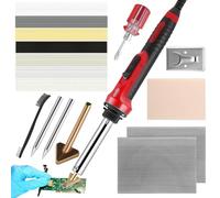 100W Plastic Welding Kit Soldering Iron Kit, 3-Speed Adjustment Temperature Plastic Welder with 56pcs Rods, 4 Soldering Tips, Professional Surface Repair Tool for Car Bumper, Dashboard, Kayak