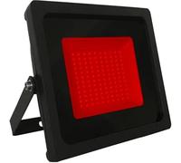 100W Red LED Slimline Floodlight, Waterproof Outdoor Light, IP65 Rated Light for Large Gardens & Commercial Effect Lighting, Energy-Efficient Rating, 800W Equivalent with 120-Degree Beam Angle
