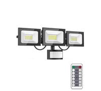 100W Security Lights Outdoor Motion Sensor,10000LM PIR Floodlight with Remote Control,6500K Daylight White Outside Lights with Sensor,IP66 Waterproof Outdoor Wall Lights for Garden Backyard Garage