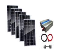 100W Solar Panel Grid Tie System - 4pcs with 1000W Grid Tie Inverter for Home, 220V/230V Connection, 400W Total Capacity