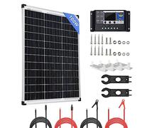 100W Solar Panel Kit 12V High-Efficiency Module PV Power with Charge Controller, Solar Cables, Solar Spanners and Bracket for Motorhome, Sheds, Boat, Caravan, Campervan and Other Off-Grid Applications