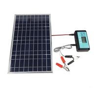 100W Solar Panel Kit with Controller, Aluminium Frame and IP67 Weather Resistance, Supports 12V or 24V Charging for RV, Marine, Shed