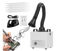 100W Solder Fume Extractor, Strong Smoke Absorber, 2 in 1 Filter, Continuously Variable Speed, 99.97% Filtration, Low-Noise for Welding Phone Repair