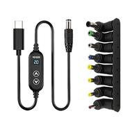 100W Type C PD100W to DC5V-20V Power Supply Cable with Real Time Display and Protections Digital Display Charging Wire