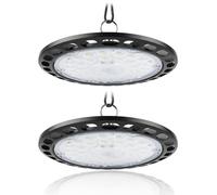 100W UFO LED High Bay Light，2 Pack Garage Light 30000LM 6000K Super Bright Industrial UFO Lamp IP66 Waterproof Daylight White LED Warehouse Lighting Shed Lighting for Workshop Warehouse Factory