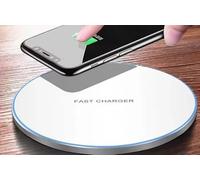 100W Ultra-Slim Design Wireless Charger Wireless Induction Charging Dock Type-C USB Cable 1 Meter Black, White or Silver Grey (White + 1m Cable + USB Adapter/Type C)