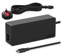 100W USB C Laptop Charger Power Adapter Compatible with Mac Book Pro/Air, Lenovo ThinkPad, Dell XPS, HP Chromebook X360, Huawei,Samsung ASUS Chromebook and all device with usb c port-UK Cord Cable